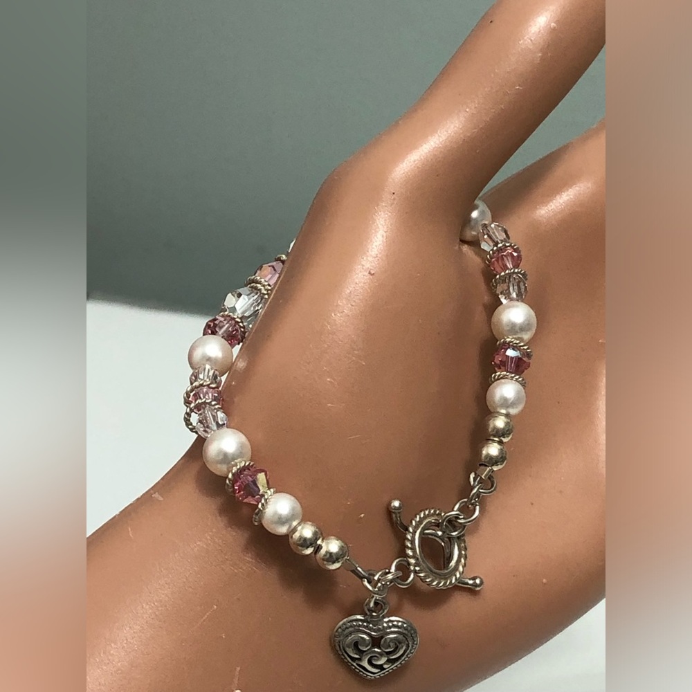 silver bracelet 925 women vintage size 7